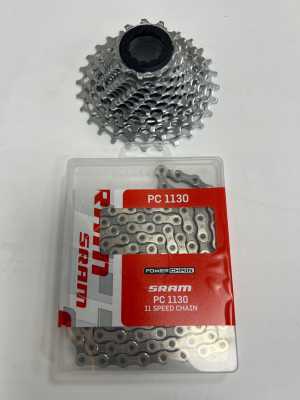 Комплект 11-скоростная кассета Sram Power Pack PG-1130 11-28T и цепь PC-1130 120-звеньев